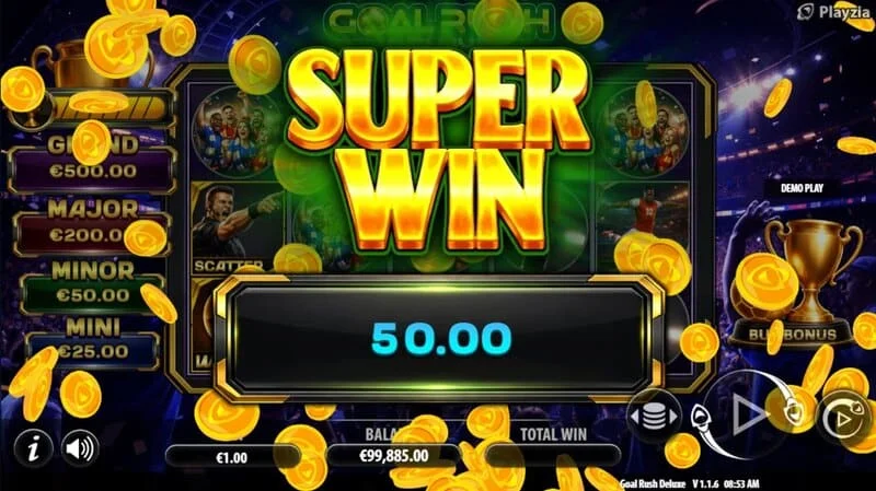 Goal Rush Deluxe - konačni super dobitak sa Grand Jackpotom